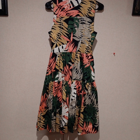 Anthropologie x Eri + Ali Sleeveless Foliage Shirtdress With Pockets Size Small - Picture 5 of 6
